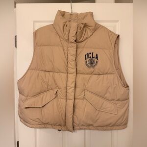 UCLA Tan Puffer Vest